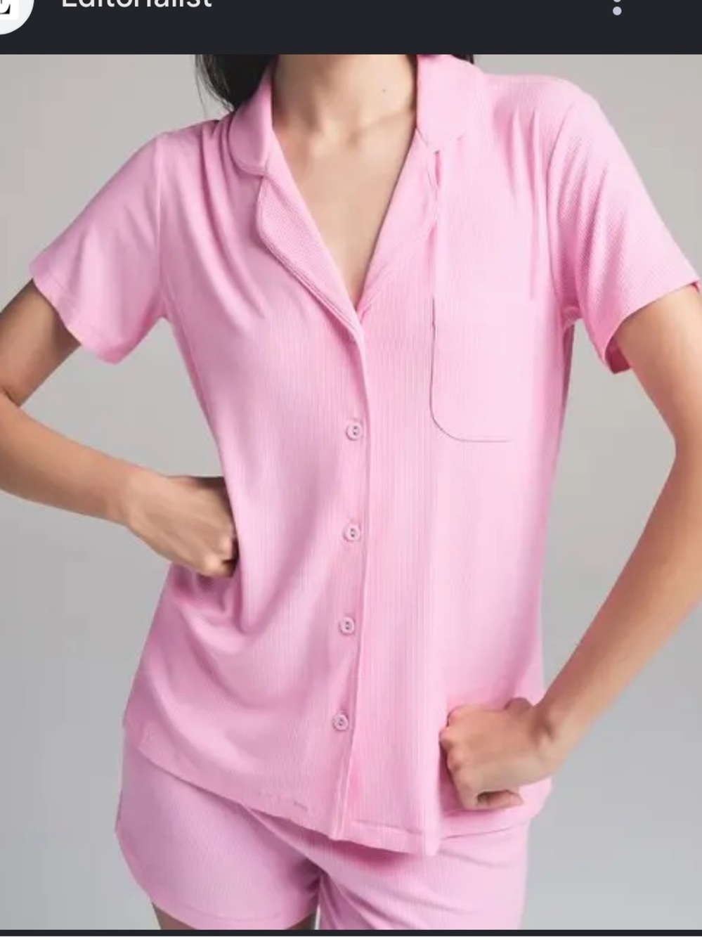 SKIMS Bubblegum Pink Short Pajama Set